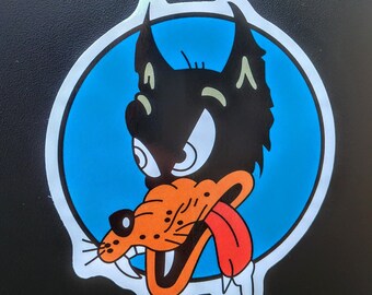 Wolf Guitar sticker. 4" full color vinyl outdoor bumper stylesticker.Deadheads show your love !! Jerry Garcia, Grateful Dead, Doug Irwin,