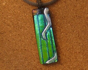 Dichroic Pendant - Dichroic Jewelry - Fused Glass Pendant - Fused Glass Jewelry - Dichroic Necklace - Fused Glass Necklace - Glass Pendant