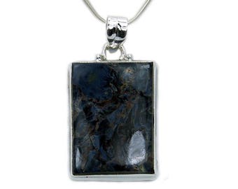 Pietersite Necklace Pietersite Pendant 925 Sterling Silver Pendant AF864
