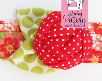 Rose Pincushion Cuff PDF Sewing Pattern | Make a wearable wristband bracelet flower pin cushion.