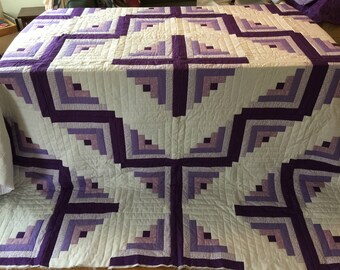 2000 Handmade Log Cabin Quilt (by machine)