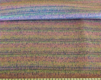 Multicolor striped fine cotton knit mesh