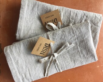Linen Dish Towel, Kitchen Towel, Natural, Unbleached