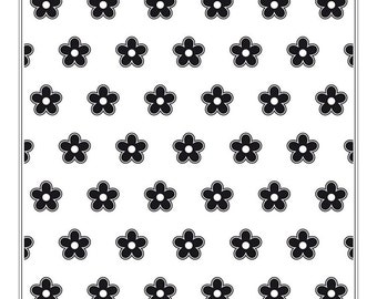 Nellie's Choice Background Embossing Folder 6"X6" Flower - EEB001