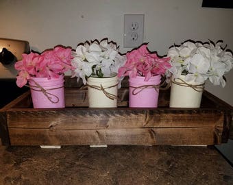 Pink and cream Ball jars