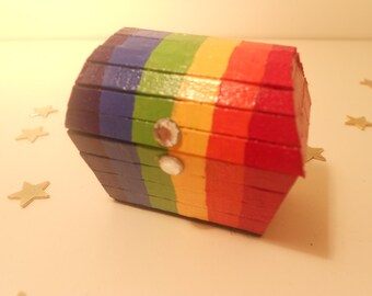 Miniature Treasure Chest Trinket Box - Pride
