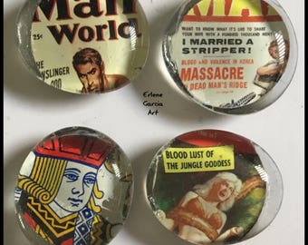 Magnets *It's a Man Thing Glass Bubble