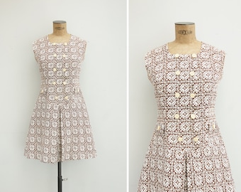 1960s Dress - Vintage 60s Mini Dress - Streets Of Granada Dress