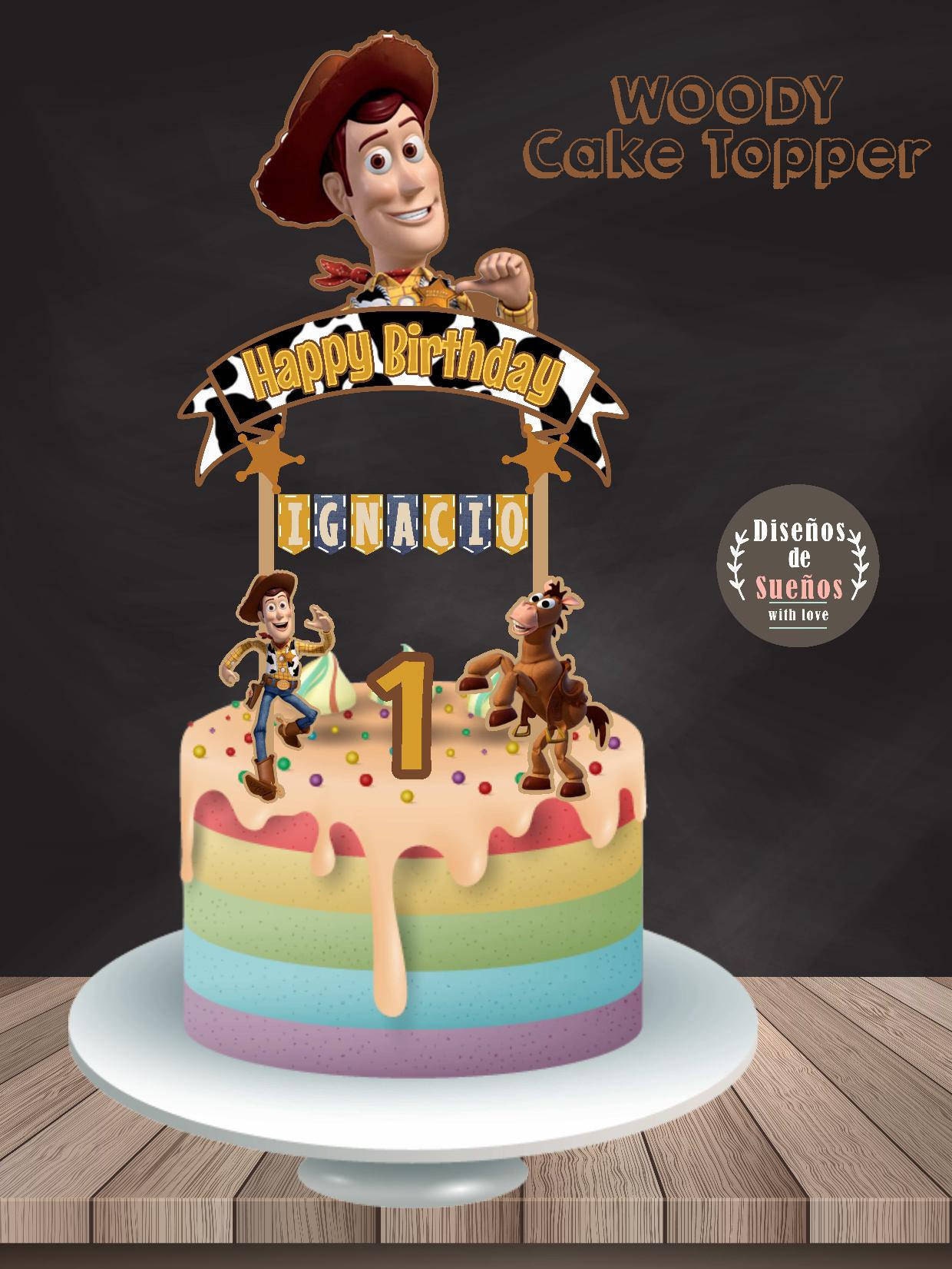 toy story woody cake topper