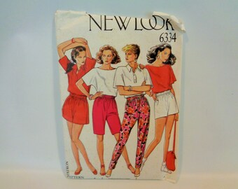 UNCUT #6334 EASY New Look Pull-On Pants Pattern Six Sizes 8-10-12-14-16-18