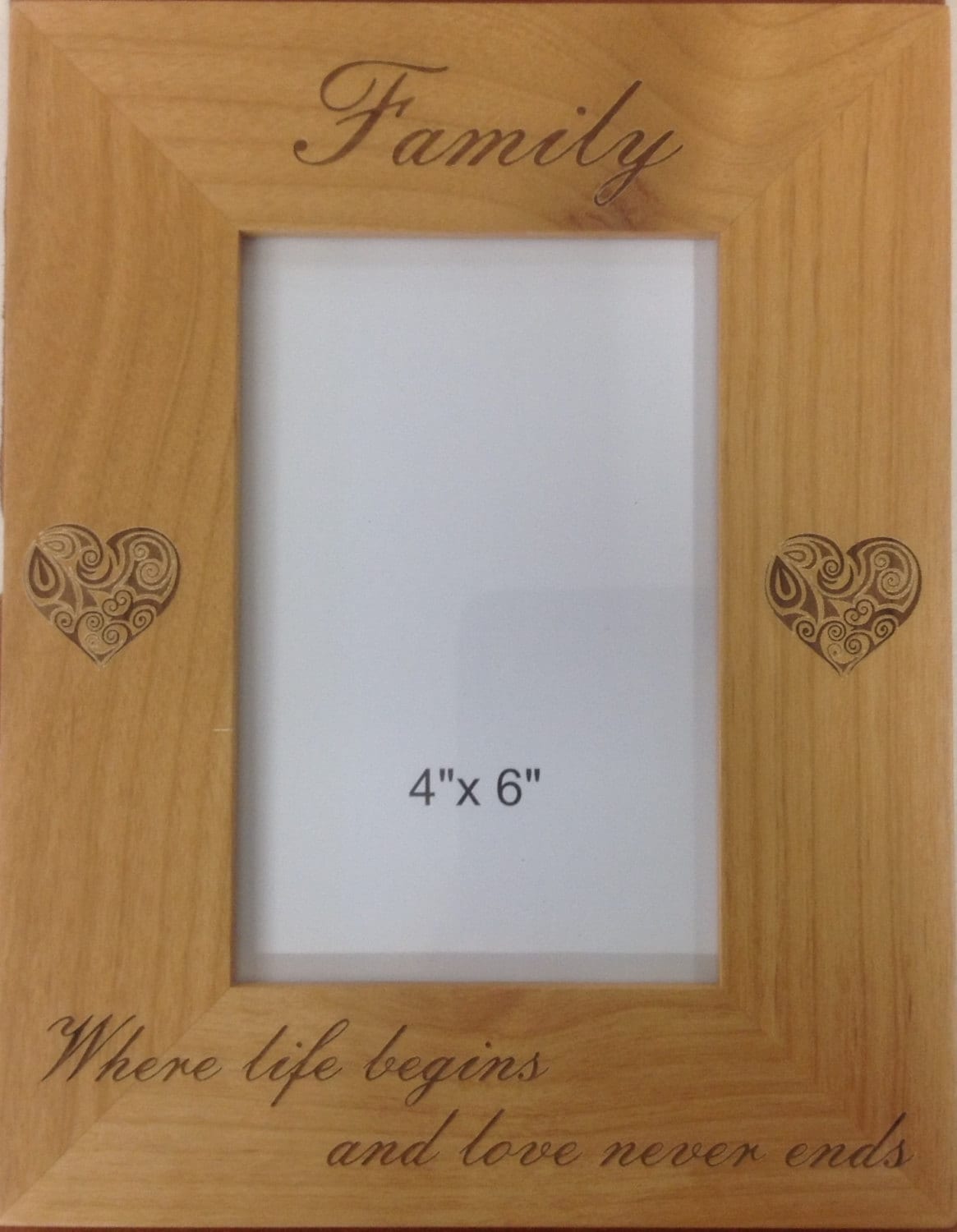Laser Engraved Family Photo Frame