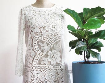 Vintage Lace 60s Swing / Boho Wedding Dress