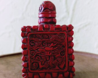 Wunderschöne alte Lack Schnupftabakflasche China um 1930