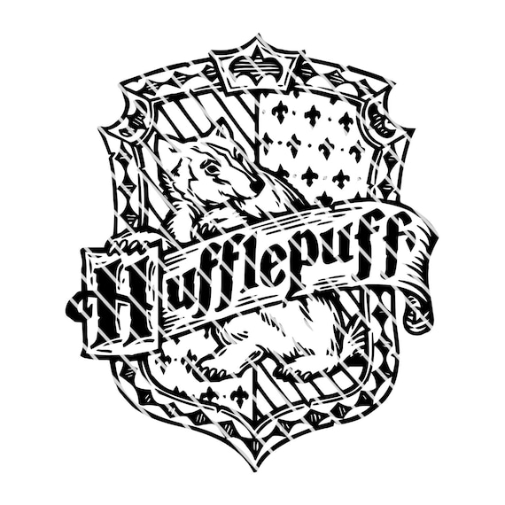 Harry Potter Hufflepuff Crest Detailed SVG file