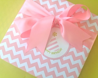 Pink Chevron Premium Wrapping Paper