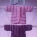 pdf Knitting Pattern, Baby Girl/Boy Dolman Cardigan. Double knit & 4-ply 15-18".