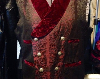 Garnet Steampunk Men's Vest
