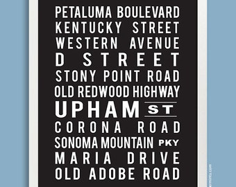 Custom Subway Art Print Personalized Subway Sign Street Names Favorite Cities Anniversary Gift Home Decor