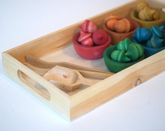 Color Sorting Toy, Montessori Toys, Fine Motor Skills, Colour Sorting Toy, Christmas Gift, Busy Bag, Natural Toy, Wooden Toys, Waldorf toys