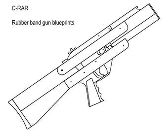 Rubber Band Gun Plans / Carbine and Submachine Gun Printable