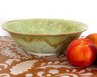 Large Bowl - 11 inch Serving Bowl - Ceramic Bowl - Fruit Bowl - Hand Thrown Stoneware Pottery - Ready to Ship