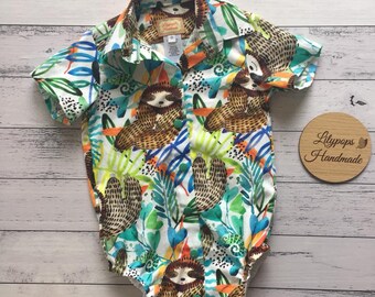 Sloth Collared Romper