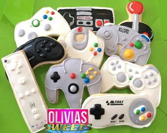 NINTENDO SUGAR COOKIES | Video Game Controller Decorated Sugar Cookies | N64 Gamer Geek Nerd Gifts