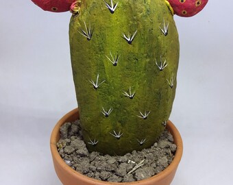 how to paint rocks with prickly pear