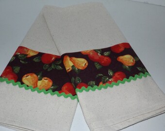 Tea Towel, Garden Towel, Cotton Dish Towel, Applique Kitchen Towel, Garden Theme Kitchen, Garden Lovers Gift