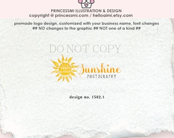 1502-1 sunshine logo, sun logo, logo branding, boutique logo, business branding, business logo design, watermark, photography branding