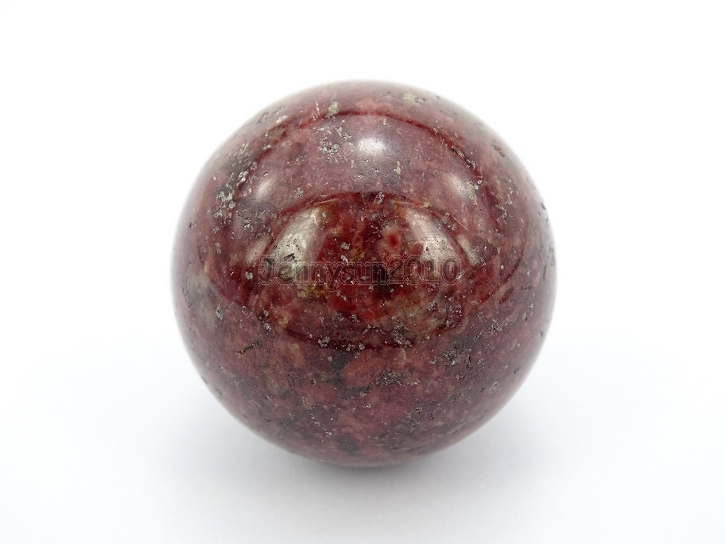 Natural Collectible Red Wine Jasper Gemstone Round Ball