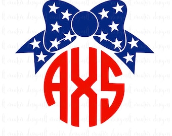 4th of July Bow SVG, 4th of July SVG, Fourth of July SVG, Cricut Cut Files, Silhouette Cut Files