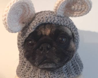 Pug Hat - Pug Balaclava - Pet Clothes - Dog Clothing - Dog Hat