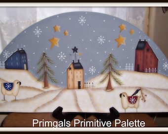 Primitive Saltbox House Door Crown/Topper Home Decor