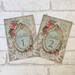 Antique style wedding table number cards, names, vintage frame with lace & flowers