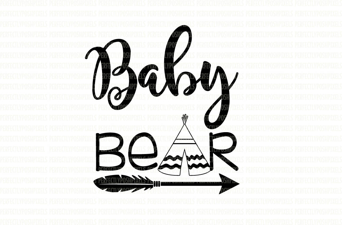 Baby Bear SVG Files Printable Clipart Cut File Baby Bear