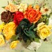15 piece Lovely lot vintage millinery trims autumn roses warm fall shade collection cloth fall shades hat cloche bonnet dress 1930 piece