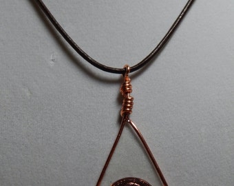 Lucky Penny Framed in Pure Copper and Set in Resin