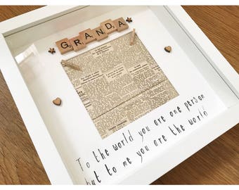 Gift for grandad, Grandad gift, present for grandad, special grandad present, gift for grandparent, thank you grandad, fathers day grandad