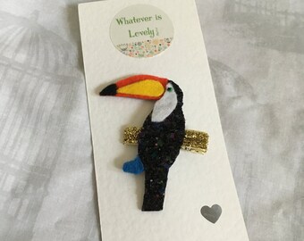 Toucan Hair Clip/Pin Badge