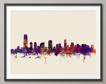 Jersey City Skyline, Art Print (1755)