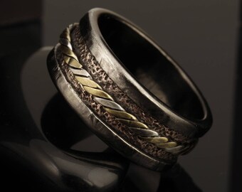 Men's Ring, Men's Band, Rustic ring, Jewelry Men, Gift for him, Handmade ring, Handmade jewelry, Ring for him, Unique Gift for men, RS-1186