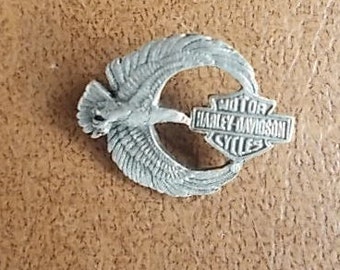 Vintage~Harley Davidson Pin~Harley Jewelry~Biker accessorie~Motorcycle Pin~Genuine Harley Pin~CLASSIC BAR and SHIELD~Eagle~Nice Vest Pin