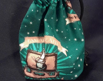 Harry Potter and Fantastic Beasts and Where to Find Them Reversible Dice Bag, Tabletop Games, D&D, MTG, Dice, Small Bag, Harry Potter