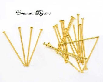 100 flat head brass 30 mm shank