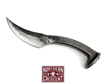 Railroad Spike Knife, railroad spike art, hand forged knife, personalized knife, hunting knife, blacksmith knife, engraved knife, item K1