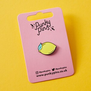 Lemon Enamel Pin // Citrus Fruit Soft Enamel Pin Badge // Brooch/Lapel Pin