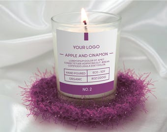 Printable label design for candles