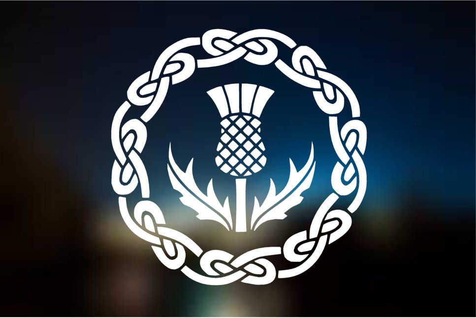 Scottish Thistle Decal Vinyl Decal Car Decal Car Sticker