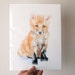Baby Fox Watercolor Painting 8 x 10 Fine Art Giclee